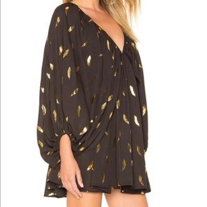 Tularosa Black/Gold Short Night Out Dress